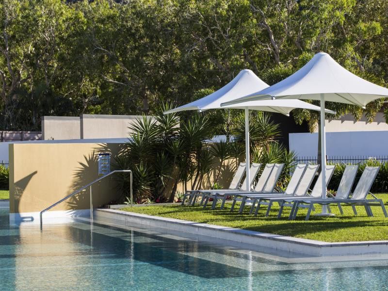 Peppers Blue On Blue Hotell Nelly Bay Exteriör bild The pool at the 2011 Commonwealth Games Village